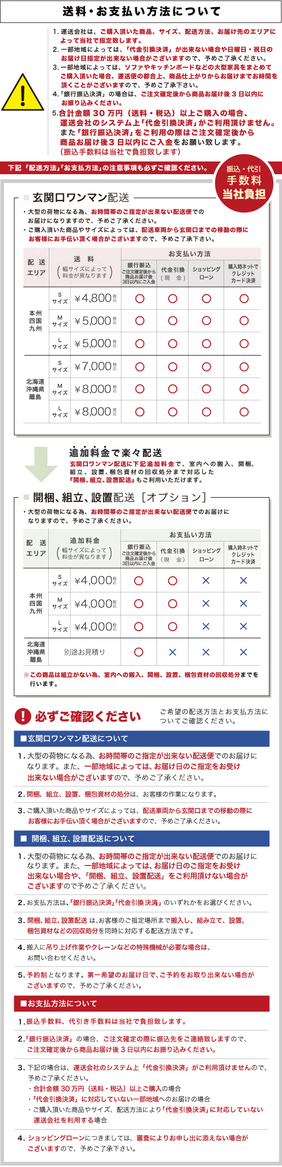 配送・お支払