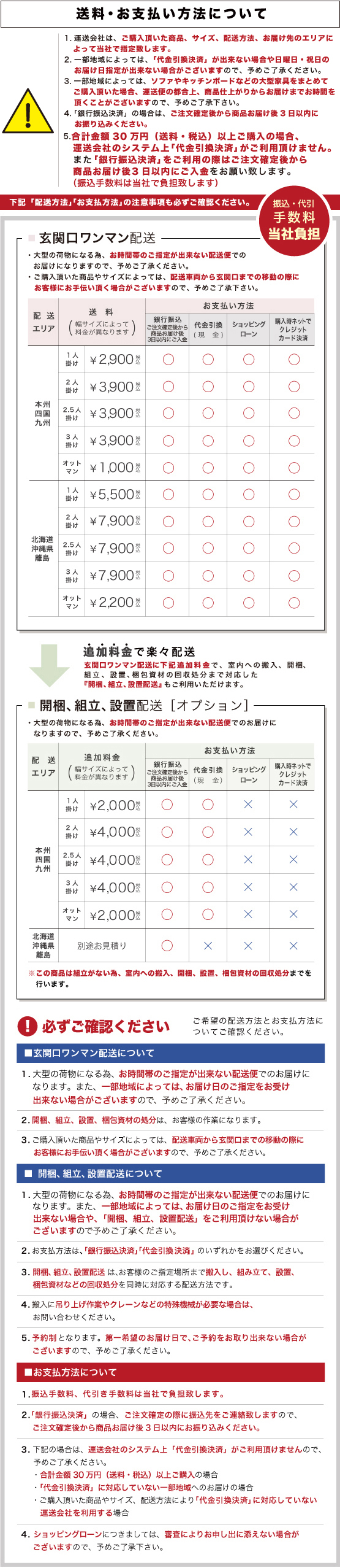 配送・お支払
